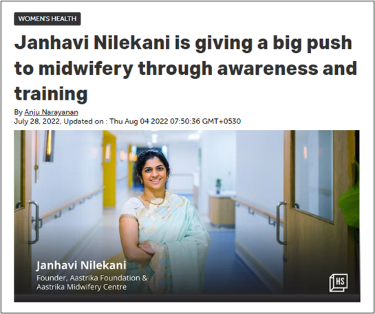 Janhavi Nilekani is giving a big push to midwifery through awareness and training